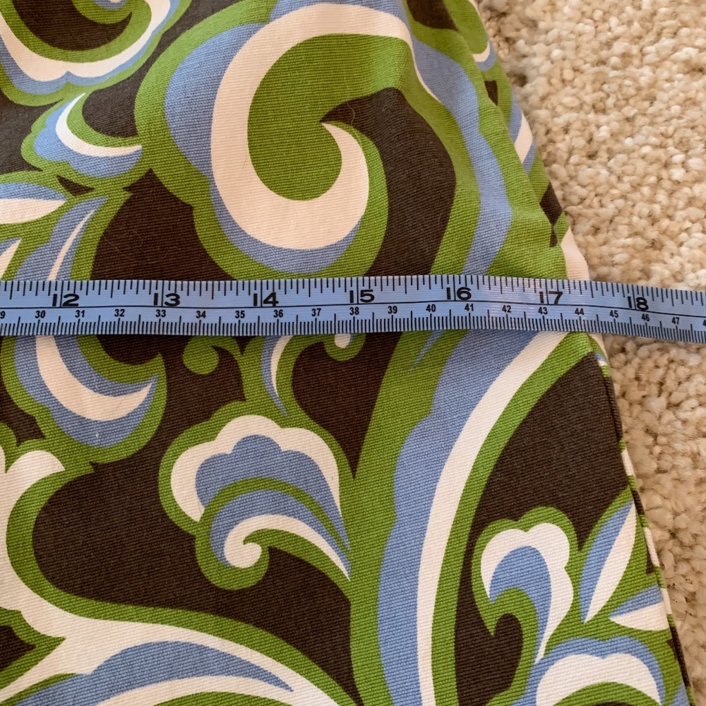 Talbots Y2K Brown Paisley Crop Pants - Picture 9 of 10